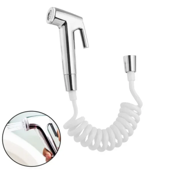 Handheld Toilet Bidet Sprayer Set Flexible Spring Shower head Hose tube Telephone Line 1.5m soft Hoses bathroom Accessories 2