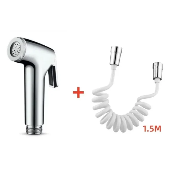 Handheld Toilet Bidet Sprayer Set Flexible Spring Shower head Hose tube Telephone Line 1.5m soft Hoses bathroom Accessories 3