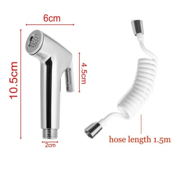 Handheld Toilet Bidet Sprayer Set Flexible Spring Shower head Hose tube Telephone Line 1.5m soft Hoses bathroom Accessories 6