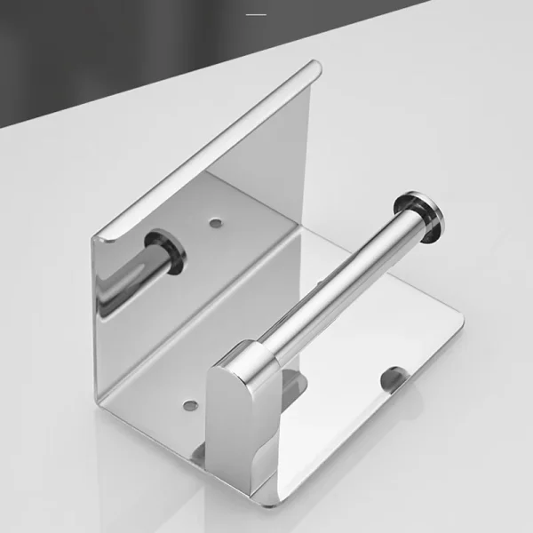 Stainless Steel Bathroom Paper Holder Toilet Roll Holder No Drilling Wall Mount WC Paper Phone Holders Home Paper Towel Holder 3