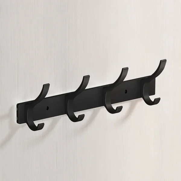 Black Robe Hooks Towel Hanger Nail Wall Rack Hooks Coat Clothes Holder for Bathroom Kitchen Accessories 5