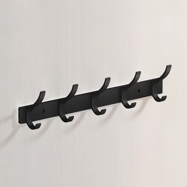 Black Robe Hooks Towel Hanger Nail Wall Rack Hooks Coat Clothes Holder for Bathroom Kitchen Accessories 6