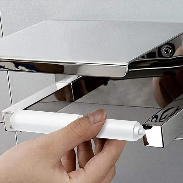 1/3PCS Replacement Toilet Roll Paper Shaft White Plastic Toilet Roll Holder Roller Spindle Insert Spring For Bathroom Accessory 6