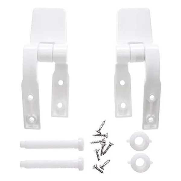 Toilet Seat Lid Hinge 1Pair White Plastic Toilet Bolts Screw Nuts For Bathroom Toilet Accessories 2