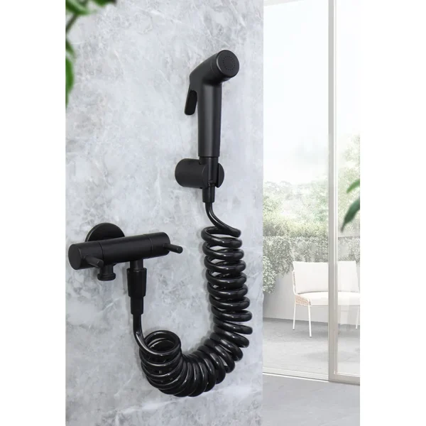 Bidet Toilet Sprayer Set Spray Water Bathroom Handheld Bidet Sprayer Toilet Shower Double Outlet Angle Valve Toilet Accessories 6