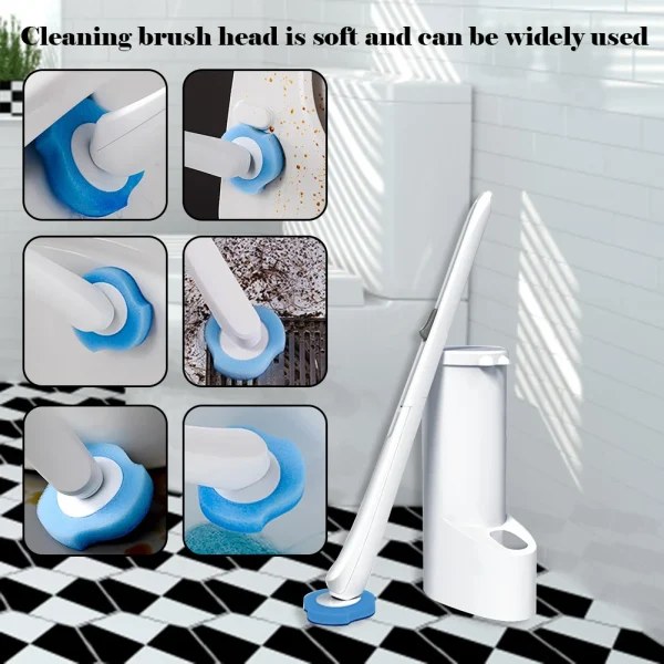 Toilet Brush Disposable Brush Long Handle Bathroom Cleaning Brush With Replaceable Brush Head 8-32Pcs Toilet Accessories 2