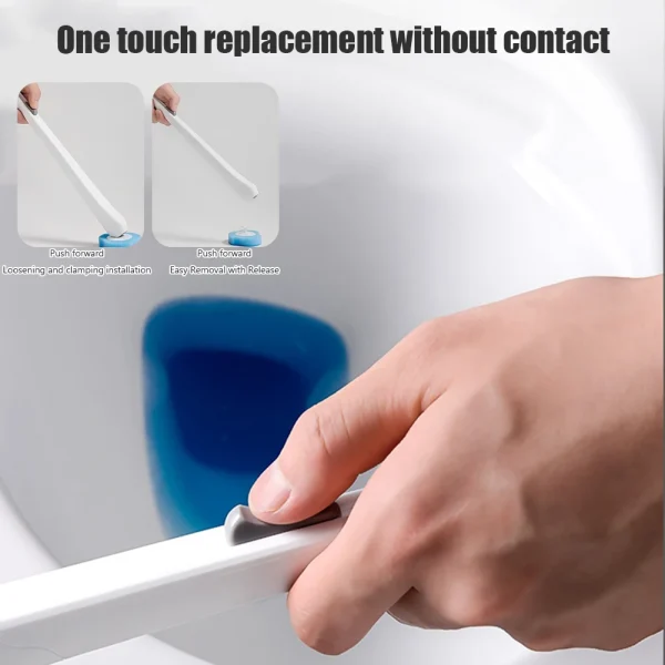 Toilet Brush Disposable Brush Long Handle Bathroom Cleaning Brush With Replaceable Brush Head 8-32Pcs Toilet Accessories 4