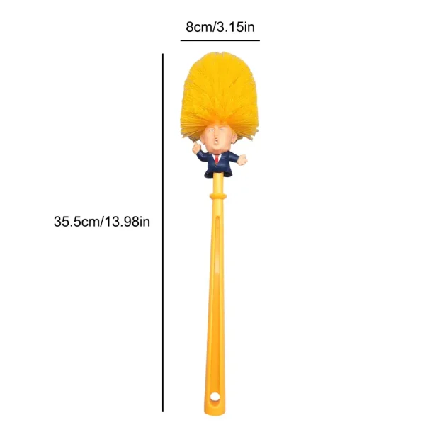 Funny Trump Toilet Brush Yellow Donald Trump WC Cleaning Brush Set Household Lavatory Brushes Novelty Gifts Bathroom Accessories 6