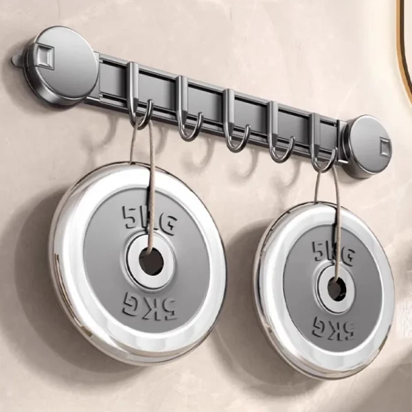 Bathroom Accessories Space Aluminum Vacuum Adsorption Hooks Wall-mounted Quick Mounting Door Hooks Kitchen Storage 4