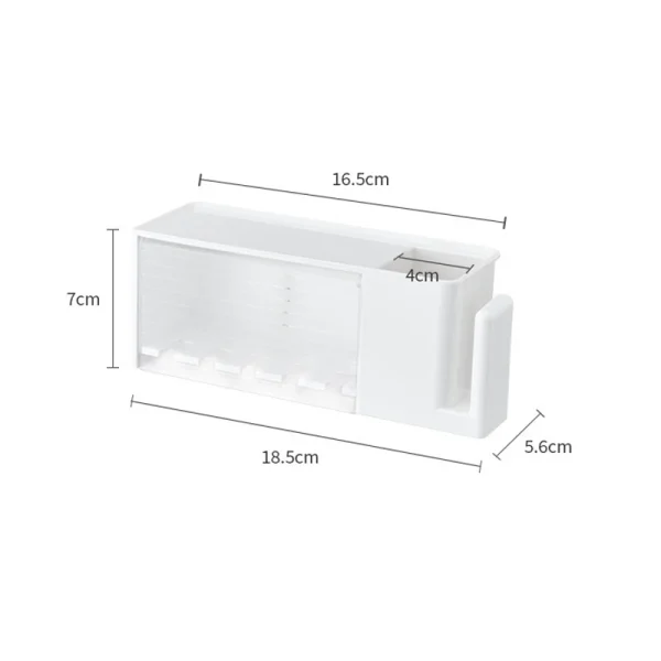 Bathroom Shelves Wall Mount Toothbrush Toothpaste Holder Suction Cup Storage Rack Toiletries Organizer Bathroom Accessories 6