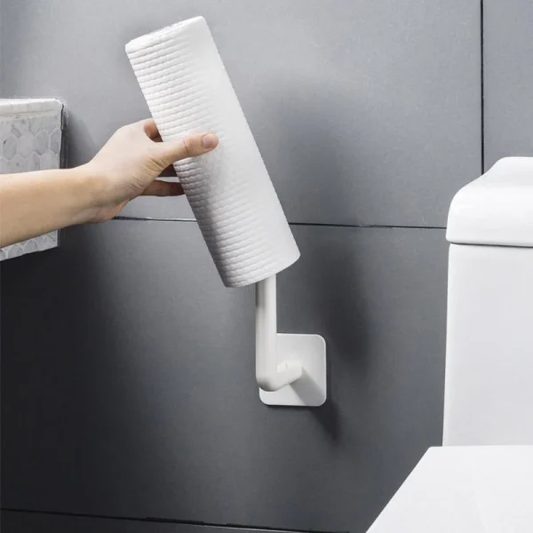 1/2pcs Toilet Paper Hold Tissue Hanger Storage Rack Kitchen Self-adhesive Accessories Under Cabinet Paper Roll Rack Towel Holder 2