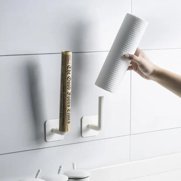 1/2pcs Toilet Paper Hold Tissue Hanger Storage Rack Kitchen Self-adhesive Accessories Under Cabinet Paper Roll Rack Towel Holder 4
