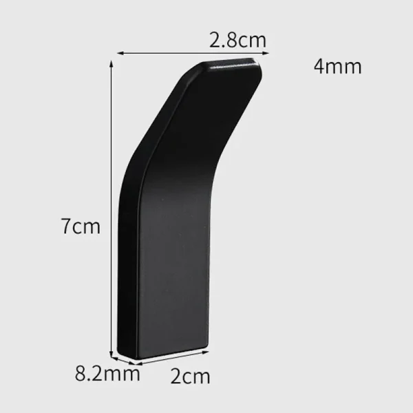 No Drilling Black White Towel Hooks for Bathroom Robe Clothes Coat Hook Door Keys Bag Hanger Hook Livingroom Kitchen Accessories 6
