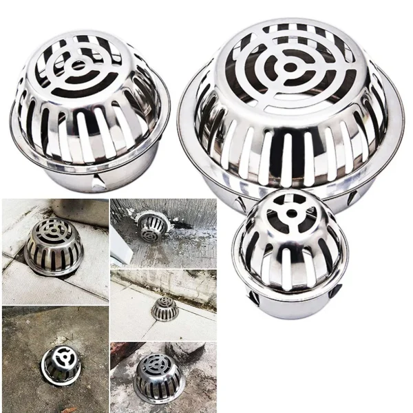 1pc Stainless Steel Anti-Clog Roof Floor Drain Gutter Sewer Drain Filter Bathroom Sink Accessories Floor Drain 2