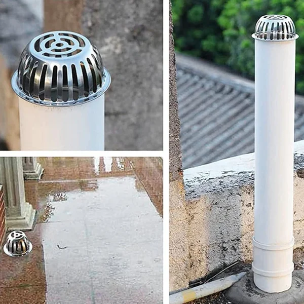 1pc Stainless Steel Anti-Clog Roof Floor Drain Gutter Sewer Drain Filter Bathroom Sink Accessories Floor Drain 3