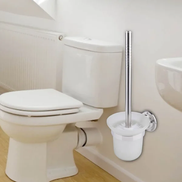 Toilet Brush Wall Mounted Cleaning Brush stainless Steel Long Handle Toilet Brush With Holder Bathroom Toilet  Accessories 2