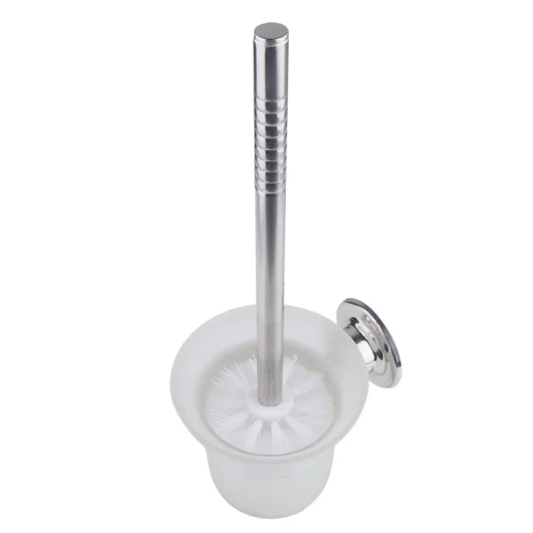 Toilet Brush Wall Mounted Cleaning Brush stainless Steel Long Handle Toilet Brush With Holder Bathroom Toilet  Accessories 4