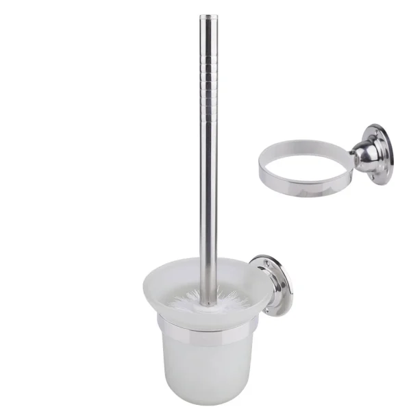 Toilet Brush Wall Mounted Cleaning Brush stainless Steel Long Handle Toilet Brush With Holder Bathroom Toilet  Accessories 5