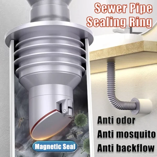 Silicone Sewer Pipe Sealing Ring Anti Odor Sewer Pipe Sealing Ring Water Plug Floor Drain Sewer Seal Stopper Bathroom Accessorie 1