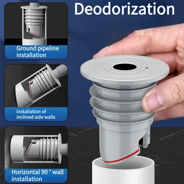 Silicone Sewer Pipe Sealing Ring Anti Odor Sewer Pipe Sealing Ring Water Plug Floor Drain Sewer Seal Stopper Bathroom Accessorie 2