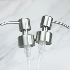 304 Stainless Steel Hand Soap Pump Nozzle Dispenser Head for Bathroom Kitchen Foam Shampoo Dispenser Accessory Rustproof Durable 1