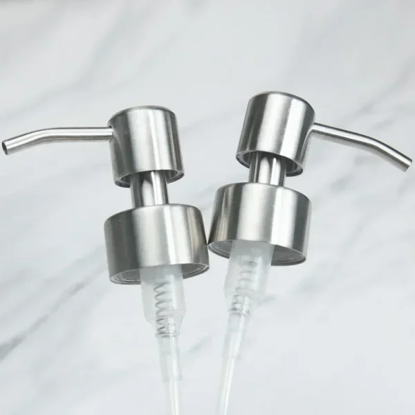 304 Stainless Steel Hand Soap Pump Nozzle Dispenser Head for Bathroom Kitchen Foam Shampoo Dispenser Accessory Rustproof Durable 1