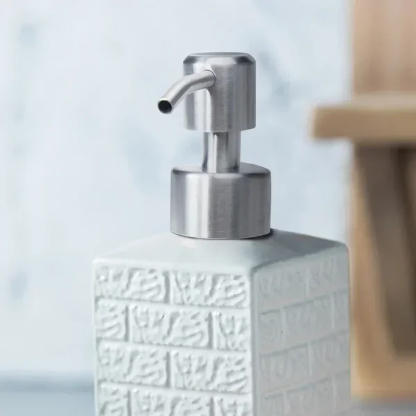 304 Stainless Steel Hand Soap Pump Nozzle Dispenser Head for Bathroom Kitchen Foam Shampoo Dispenser Accessory Rustproof Durable 3