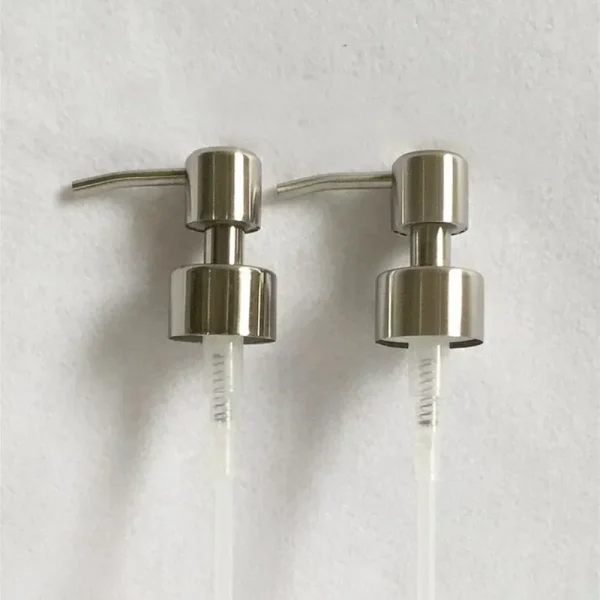 304 Stainless Steel Hand Soap Pump Nozzle Dispenser Head for Bathroom Kitchen Foam Shampoo Dispenser Accessory Rustproof Durable 4