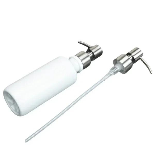 304 Stainless Steel Hand Soap Pump Nozzle Dispenser Head for Bathroom Kitchen Foam Shampoo Dispenser Accessory Rustproof Durable 5