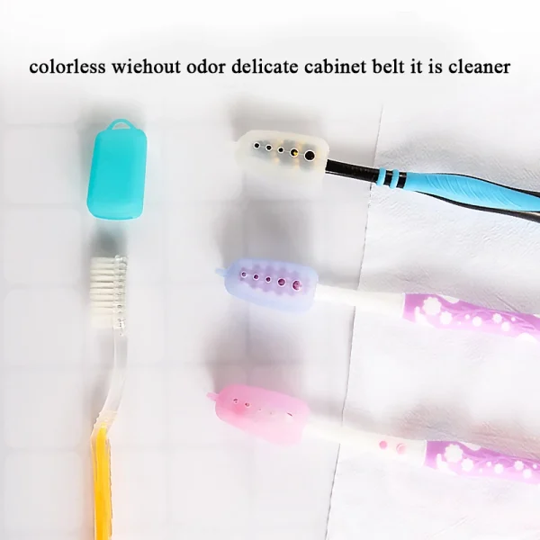 5PCS Silicone Portable Toothbrush Head Covers For Travel Hiking Camping Toothbrush Box Brush Cap Case Support Bathroom Accessory 3