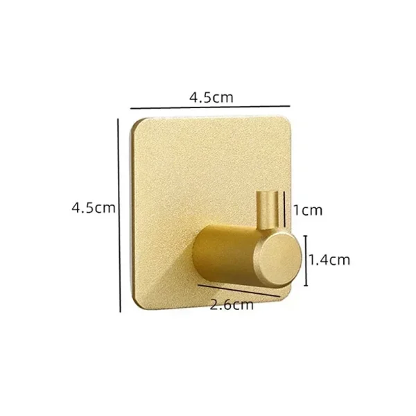 Self Adhesive Home Kitchen Wall Door Hook Key Rack Kitchen Towel Hanger Aluminum Towel Coat Robe Hook Bathroom Accessories 6