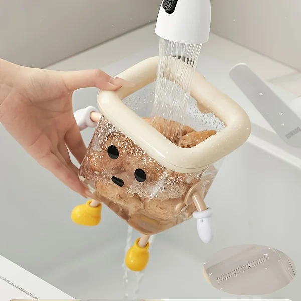 1pc bathroom toothbrush holder, no punching suction cup wall mounted storage box, home decoration plastic accessories  storage 4