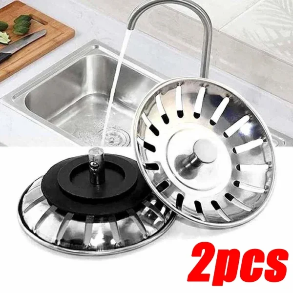 Stainless Steel Pool Bathtub Hair Catcher Stopper Bathroom Sink Strainer Waste Sink Filter Plug Kitchen Sink Accessories Tools 1