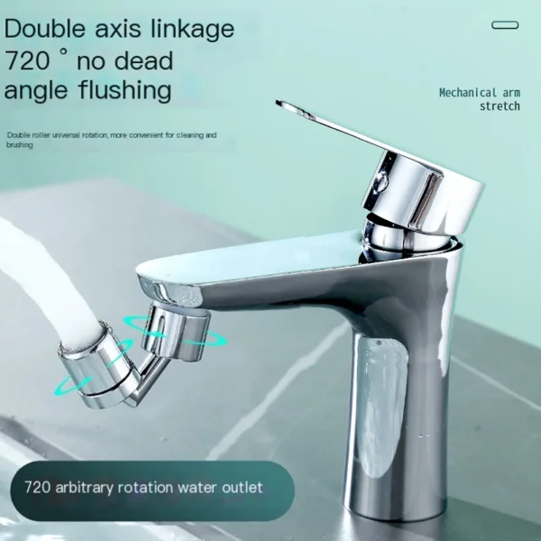 720° Universal Rotation Faucet Splash Filter Faucet Spray Head Water Outlet Faucet Extender Bubbler Sprayer Bathroom Accessories 1