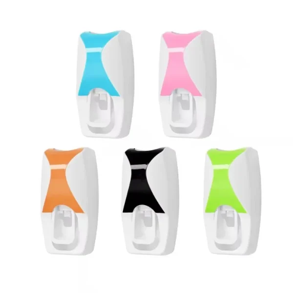 1Set Toothbrush Holder with Automatic Toothpaste Dispenser Wall Mounted Toothbrush Storage Rack & Bathroom Toothpaste Squeezer 5