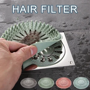 Silicone Drain Hair Catcher with Suction Cup Shower Bathtub Drain Strainer Hair Filter Drain Sink Strainer Bathroom Accessories 1