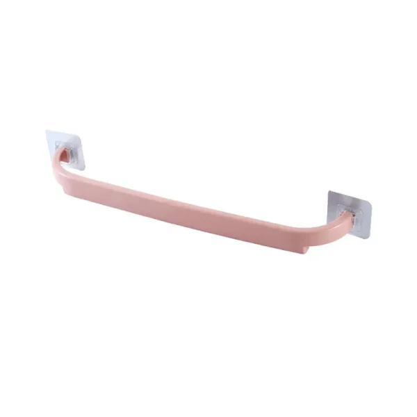 Self-adhesive Towel Holder Rack Wall Mounted Towel Hanger Bathroom Towel Bar Shelf Roll Holder Hanging Hook Bathroom Organizer 5