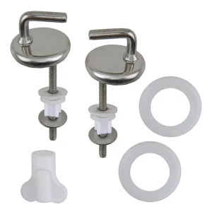2Pcs Toilet For Seat Hinge No Noise Stainless Steel With Mounting Accessory Home Toilet Seat Hinges Bathroom Fixture 1