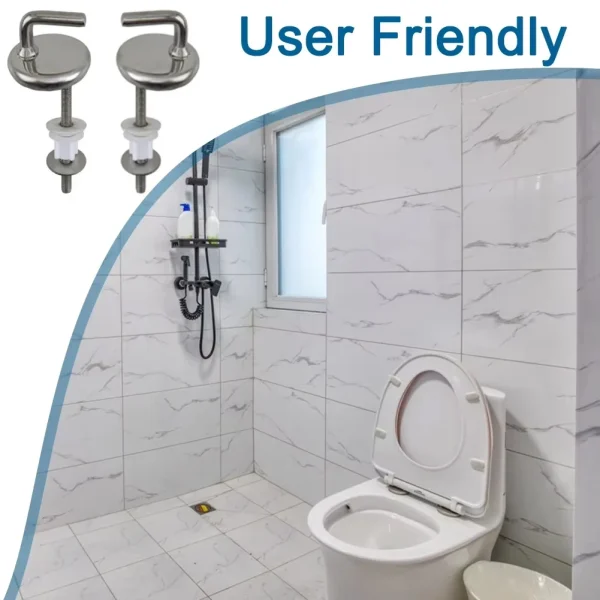 2Pcs Toilet For Seat Hinge No Noise Stainless Steel With Mounting Accessory Home Toilet Seat Hinges Bathroom Fixture 5