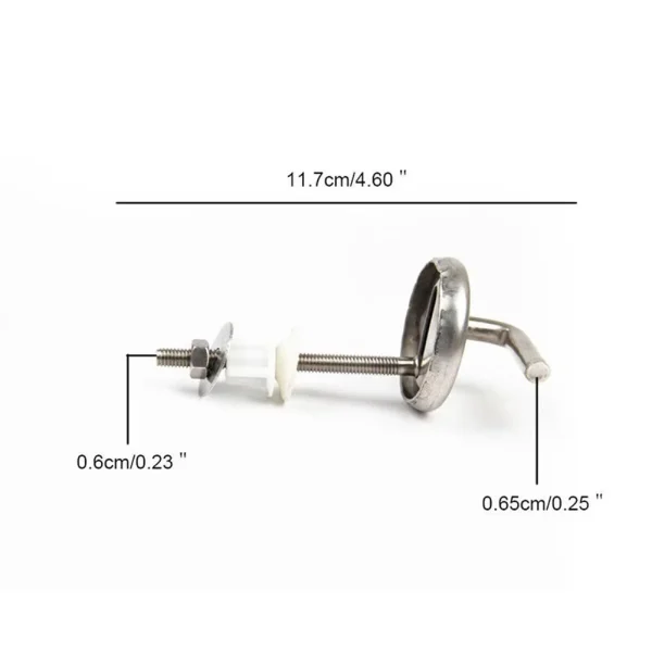 2Pcs Toilet For Seat Hinge No Noise Stainless Steel With Mounting Accessory Home Toilet Seat Hinges Bathroom Fixture 6