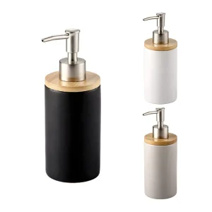 400Ml Ceramic Soap Dispenser, Nordic Style, Lotion Dispenser Soap Dispenser For Kitchen And Bathroom 1