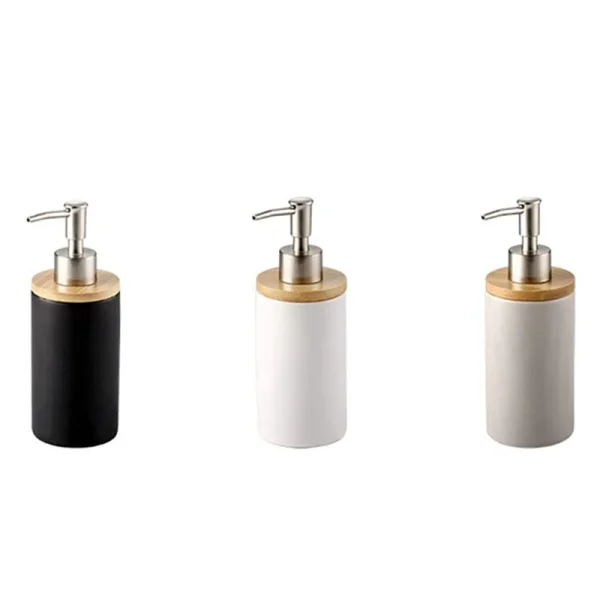 400Ml Ceramic Soap Dispenser, Nordic Style, Lotion Dispenser Soap Dispenser For Kitchen And Bathroom 3