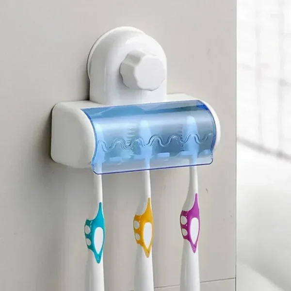 Toothbrush Holder Wall Mount Stand Tooth Brush Holder Hooks Suction Cup Bathroom Tools Toothbrush Rack Bathroom Accessories 1