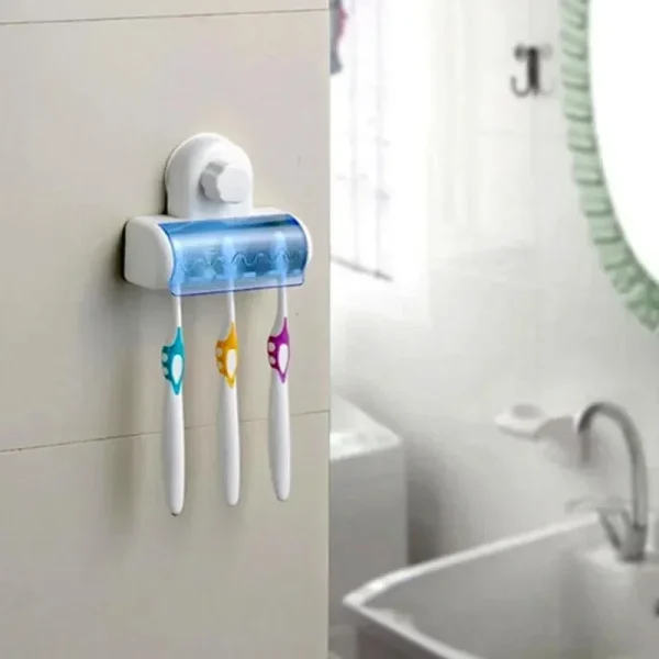 Toothbrush Holder Wall Mount Stand Tooth Brush Holder Hooks Suction Cup Bathroom Tools Toothbrush Rack Bathroom Accessories 2