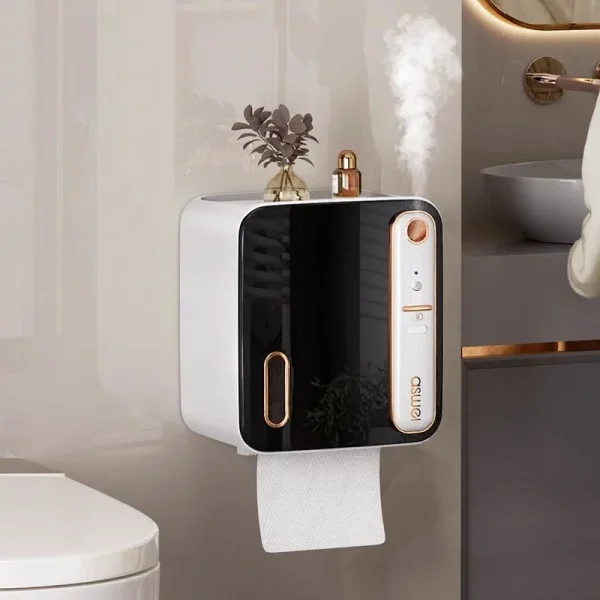 Toilet Paper Holder Intelligent Aromatherapy Toilet Tissue Box Toilet Paper Storage Rack Roll Up Paper Boxes Bathroom accessorie 2