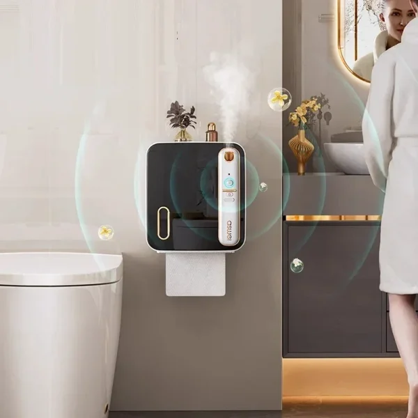 Toilet Paper Holder Intelligent Aromatherapy Toilet Tissue Box Toilet Paper Storage Rack Roll Up Paper Boxes Bathroom accessorie 3