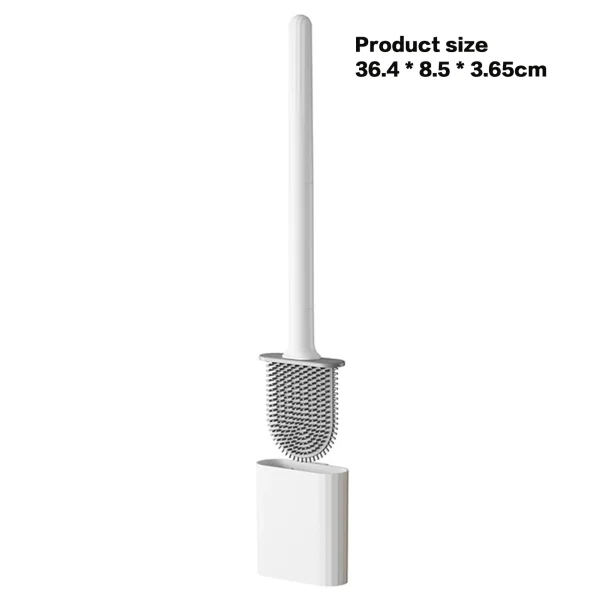 Deep-Cleaning Silicone Toilet Bowl Brush Long Handle Silicone Toilet Brush for Home Dormitory Bathroom Accessories 5