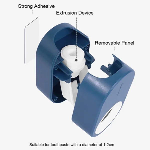 Automatic Toothpaste Dispenser Wall Mount Toothpaste Squeezer with Toothbrush Holder for Family Shower Bathroom Accessories 5