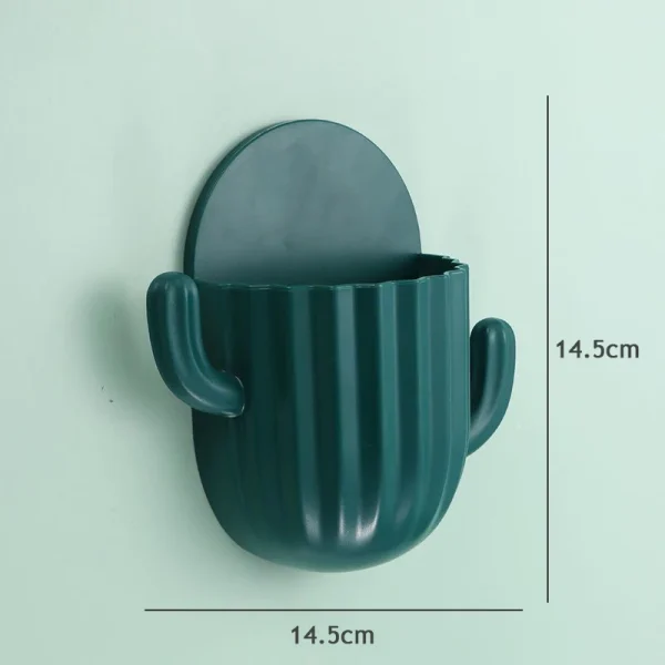 Wall Self-adhesive Storage Rack Toothpaste Holder  Brush Holder Cactus Storage Toothbrush Holder Wall  Bathroom Accessorie 6