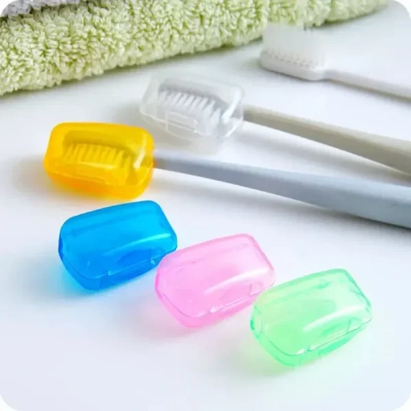 5pcs Case Travel Portable Toothbrush Head Protective Cover bathroom accessories bathroom organizer toothbrush storage 2